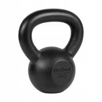 Kettlebell żeliwny 4kg kettle hantel obciążenie odważnik do ćwiczeń Rebel