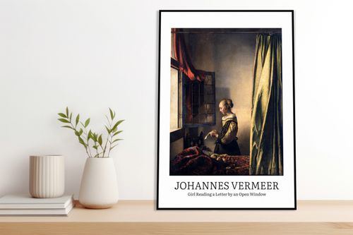 Plakat 13x18cm Design Girl Reading, Vermeer Vintage do Salonu na Arena.pl