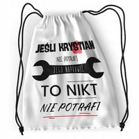 Plecak Dla Krystiana Sportowy Szkolny Worek Torba Z Nadrukiem Ze Zdjęciem