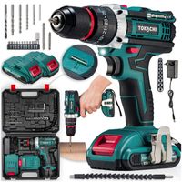 WIERTARKO WKRĘTARKA AKUMULATOROWA UDAROWA WIERTARKA 2xAKU METALOWA