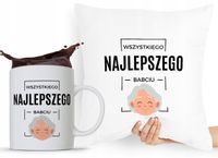 Zestaw Poduszka + Kubek Dzień Babci Dla Babci Z Nadrukiem Ze Zdjęciem