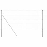 Ogrodzenie z słupkami Srebrny 1.4 x 10 m Stal