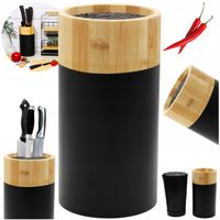 STOJAK NA NOŻE BLOK UNIWERSALNY POJEMNIK DO NOŻY CZARNY