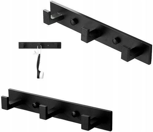 Panel Haczyki Wieszak Mocny Naścienny Czarny Loft na Arena.pl