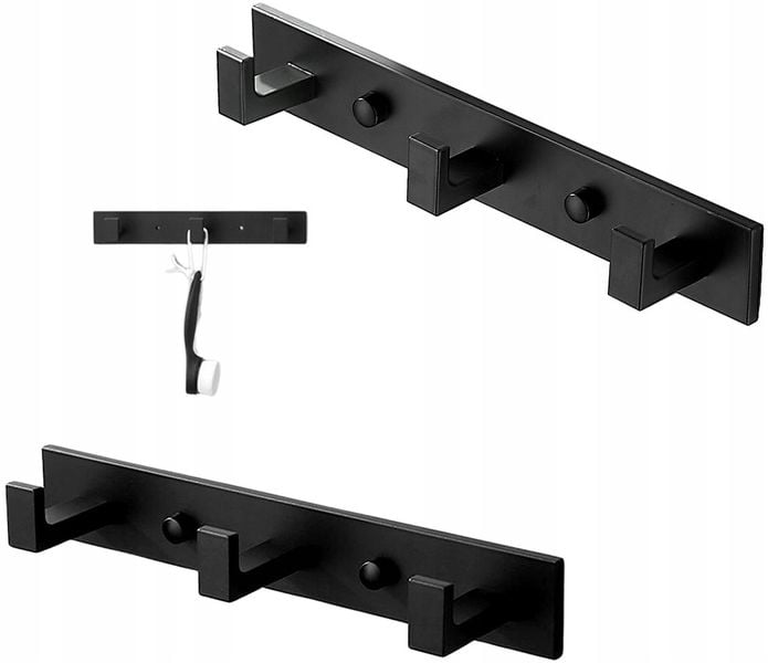 Panel Haczyki Wieszak Mocny Naścienny Czarny Loft zdjęcie 13