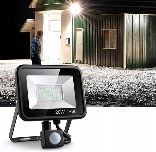 HALOGEN Naświetlacz LED z CZUJNIKIEM RUCHU 20W SZKŁO HARTOWANE Lampa na Arena.pl