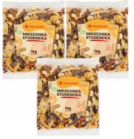 ZESTAW MIESZANKA STUDENCKA 3x1kg ORZECHOWO BAKALIOWA NATURALNA PREMIUM