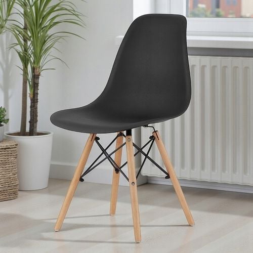 Krzesło Skandynawskie CZARNE TANIE Do Salonu Kuchni Biura WERSJA na Arena.pl