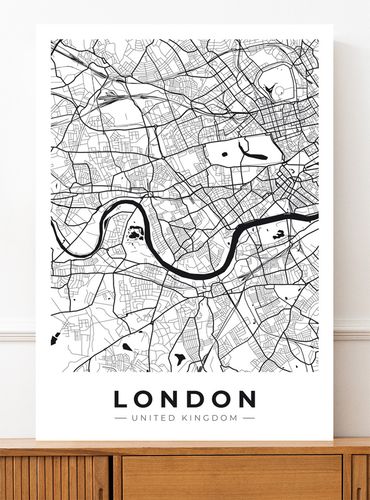Plakat mapa plan miasta Londyn 40x50 cm na Arena.pl