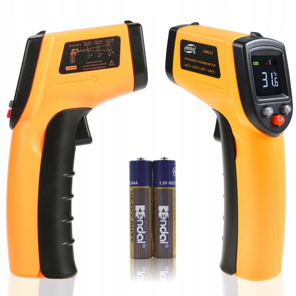 PIROMETR TERMOMETR LASEROWY BEZDOTYKOWY MIERNIK TEMPERATURY -50 +530 st.C zdjęcie 8