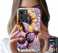 ETUI DO MOTOROLA EDGE 40 - SŁONECZNIK Z MOTYLKIEM, OBUDOWA + FOLIA