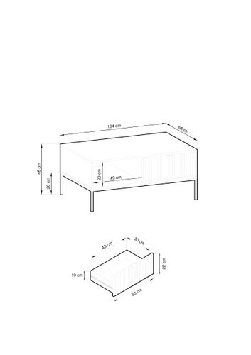 Stolik kawowy NOVA L104 / czarny na Arena.pl