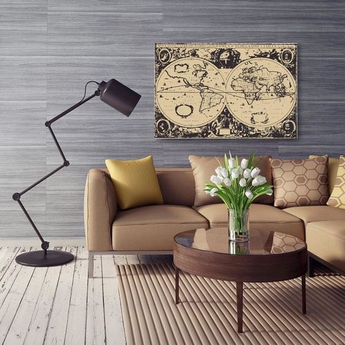 Obraz na płótnie - Canvas, Mapa świata vintage 80x60 na Arena.pl