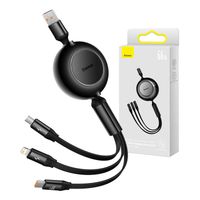 Kabel USB Baseus Bright Mirror 3w1 66W Szybkie Ładowanie DO Telefonu i Lapt