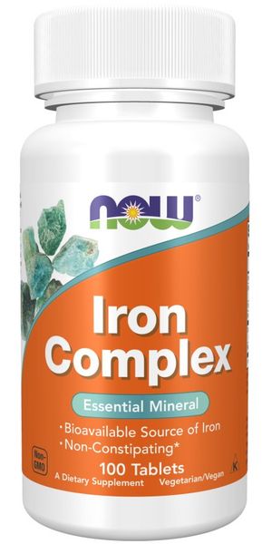 NOW FOODS Iron Complex - Żelazo (100 tabl.) zdjęcie 1