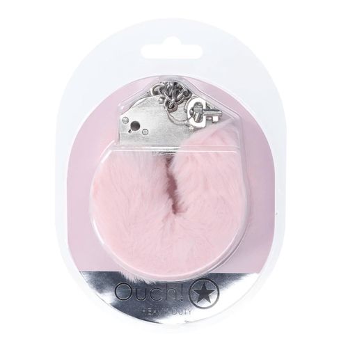 Heavy-Duty Fluffy Handcuffs - Powder Pink na Arena.pl