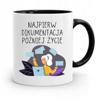 Kubek Czarny Prezent Dla Sekretarki Najpierw Z Nadrukiem Ze Zdjęciem