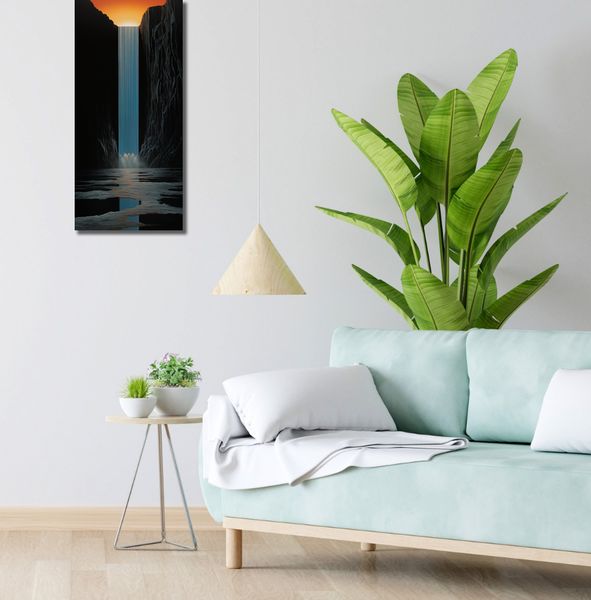 Obraz 30x70cm Wodospad Światła zdjęcie 2