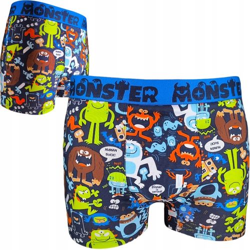 NETi Dopasowane Kolorowe Bokserki Męskie Bawełna-Modal z Szeroką Gumą 4-Pak na Arena.pl