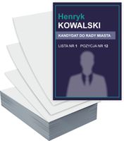 Ulotki A6 wyborcze 5000 szt WYBORY KANDYDAT do RADY MIASTA + GOTOWY PROJEKT