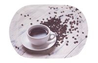 Taca dekoracyjna z melaminy 33 x 23 x 2,7 cm wygodne uchwyty filiżanka kawy