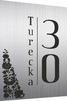 Tabliczka Tablica ADRESOWA dibond 40x30 NUMER DOMU srebrna różne wzory