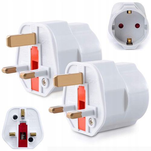 2x Adapter gniazdka EU na UK Dubaj Malta Cypr Emiraty Katar z na Arena.pl