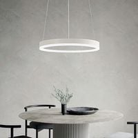 Lampa wisząca Starryol nowoczesna pierścieniowa, żyrandol sufitowy biała