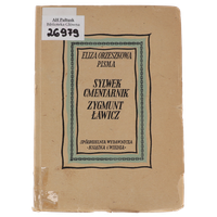 Orzeszkowa Sylwek Cmentarnik Z. Ławicz Pisma 1951