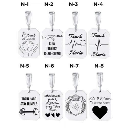 SREBRNY ŁAŃCUSZEK PANCERKA + NIEŚMIERTELNIK Z GRAWEREM GRATIS 925 PREZENT na Arena.pl