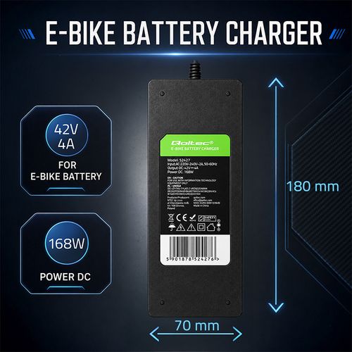 Qoltec Ładowarka e-bike 42V 4A Bosch na Arena.pl