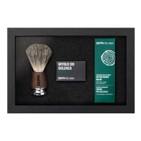 ZEW for men, Zestaw Gładki Golibroda ( Mydło do golenia, Pędzel do golenia, Balsam po goleniu)