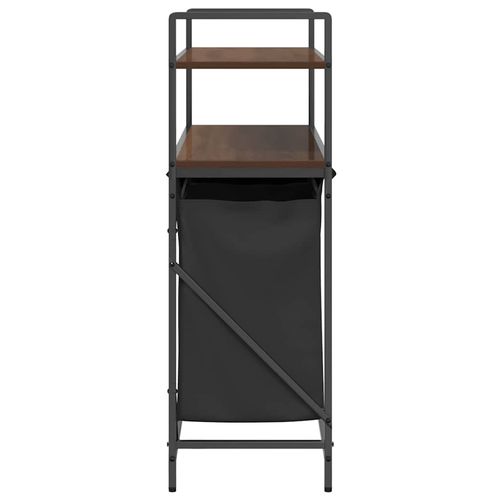 Kosz na pranie 3 przegrody z półkami, brązowy dąb na Arena.pl