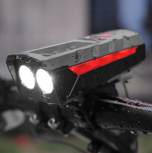 Lampa Rowerowa Lampka Solarna Na Kierownicę USB Zestaw Przód + Tył LED na Arena.pl