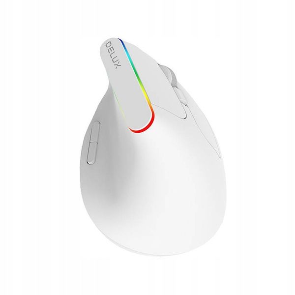 BEZPRZEWODOWA MYSZ PIONOWA DELUX M618C ERGONOMICZNA MYSZKA 2.4G RGB 1600DPI zdjęcie 4
