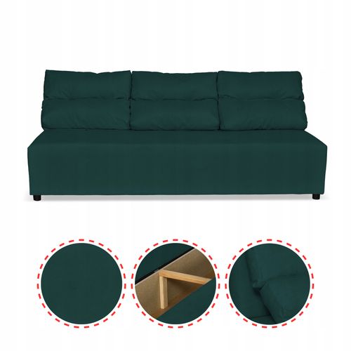 Zestaw KIMO funkcja spania sofa fotele Family Meble zielony Hunter welur na Arena.pl