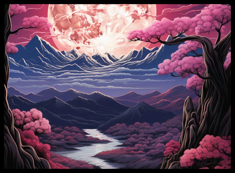 Plakat 55x40cm Różowa Kraina Marzeń zdjęcie 2