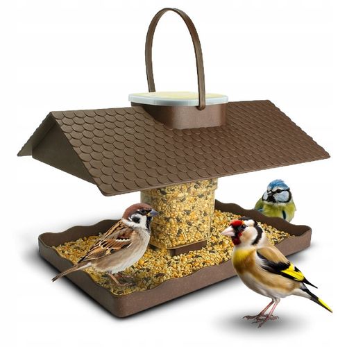 KARMNIK DLA PTAKÓW DUŻY MOCNY DOMEK BUDKA NA KARMĘ POKARM ZIARNO na Arena.pl