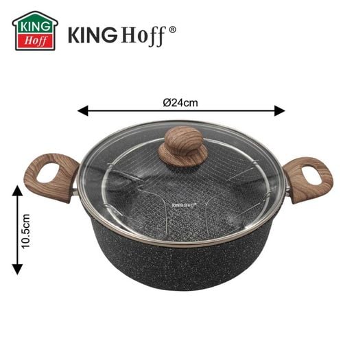 garnek marmurowy z koszem do smażenia kinghoff kh-1985 4l na Arena.pl