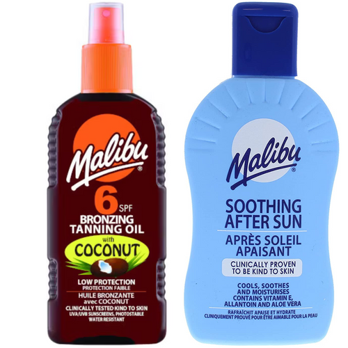 Malibu Olejek Brązujący Z Kokosem SPF6 200ml + Balsam Po Opalaniu 200ml na Arena.pl