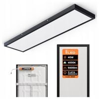 Plafon kwadratowy Smartled 120 x 3 cm czarny