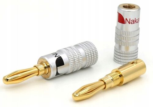 NAKAMICHI BANAN WTYK GŁOŚNIKOWY BANANOWY SKRĘCANY ZŁOCONY DO KOLUMN 8 sztuk na Arena.pl