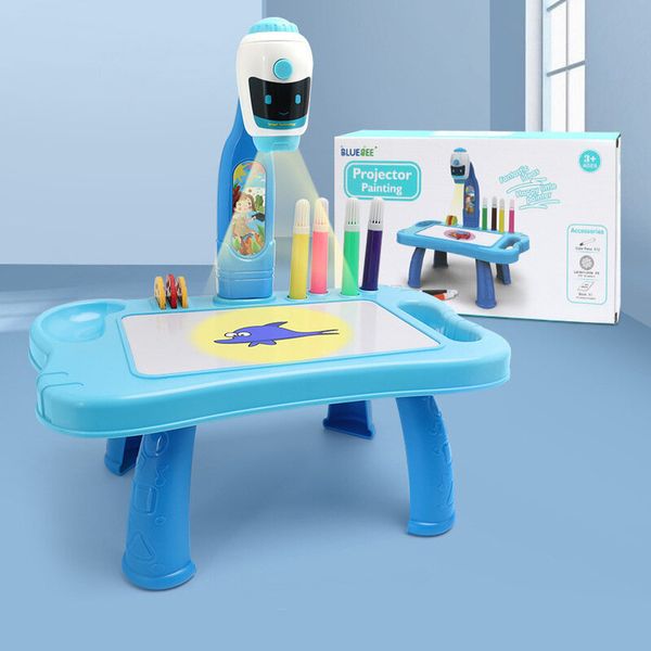 Mini Projektor Robot Stolik 2w1 Akcesoria Niebieski zdjęcie 1