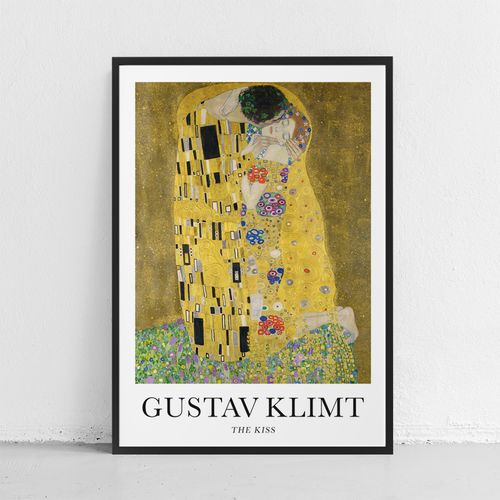 Plakat Gustav Klimt kiss 40x50 cm w czarnej ramie na Arena.pl