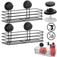 Zestaw łazienkowy czarny - 2 x półka łazienkowa GAVI loft - Yoka