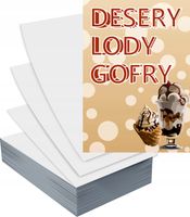 Ulotki A4 1000szt reklamowe firmowe dużo wzorów DESERY LODY GOFRY
