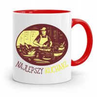 Kubek Czerwony Dla Najlepszego Kucharza Kucharki Z Nadrukiem Ze Zdjęciem