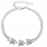 Bransoletka Motylki 3 srebrne BOHO Delikatne Modne