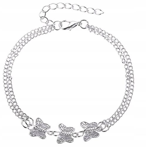 Bransoletka Motylki 3 srebrne BOHO Delikatne Modne na Arena.pl