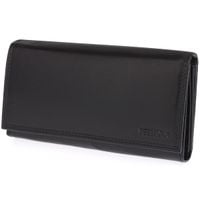 Podłużny skórzany portfel damski Bellugio - czarny